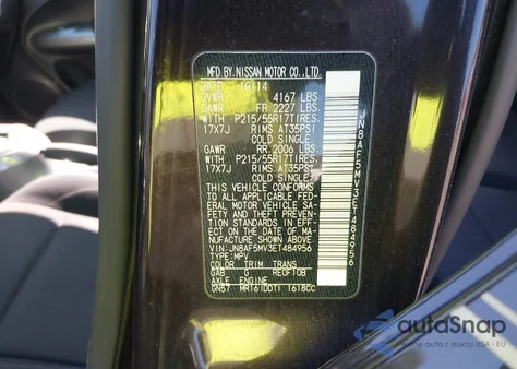 2014 Nissan Juke S from USA, damaged, VIN JN8AF5MV3ET484956